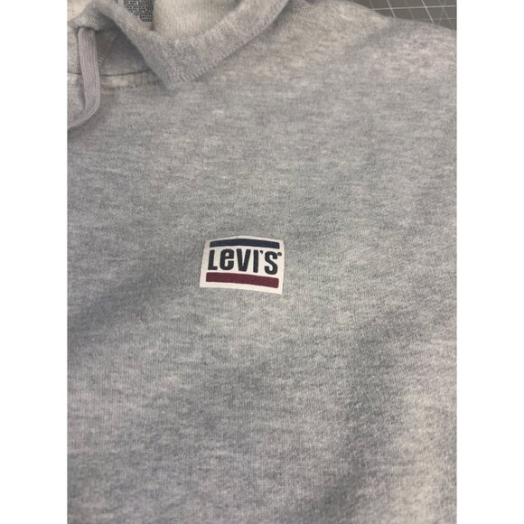 Vintage Levi’s Hoodie Men’s Medium Gray Pullover Old Logo Relaxed Fit - Picture 2 of 7
